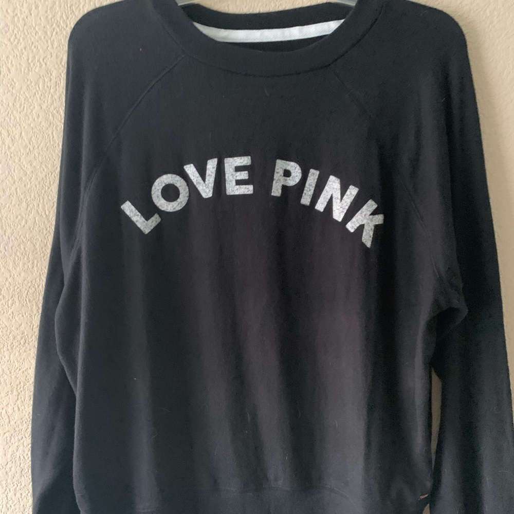 Victoria Secret PINK Soft Black LS Shirt XS